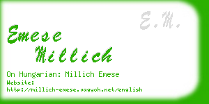 emese millich business card